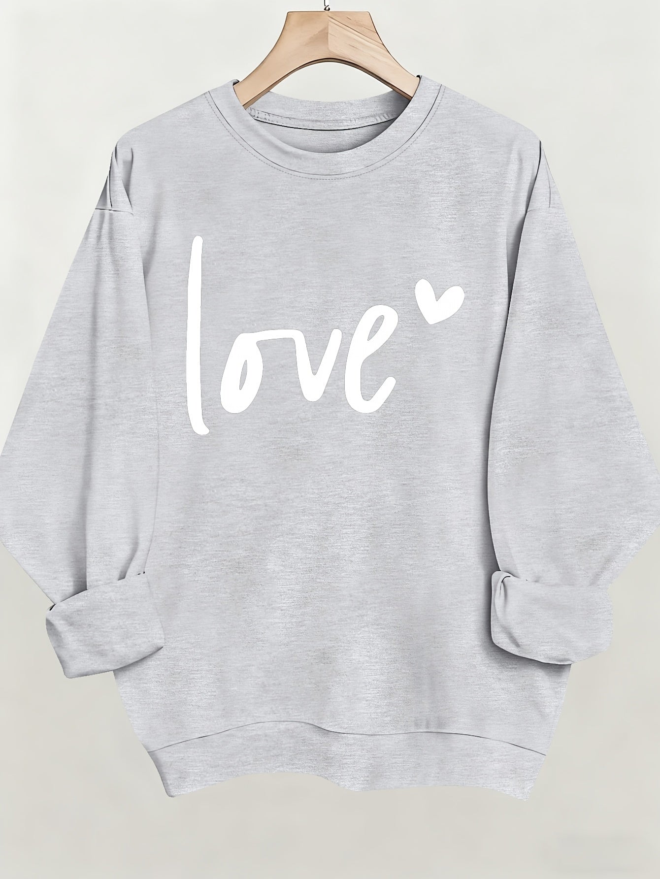 Women's Graphic Crewneck Sweatshirt - Regular Fit Crew Neck – (Red) / Apricot detail view