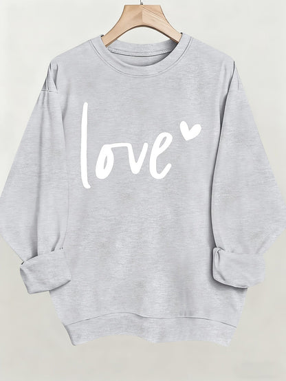 Women's Graphic Crewneck Sweatshirt - Regular Fit Crew Neck – (Red) / Apricot – Red option – view 2