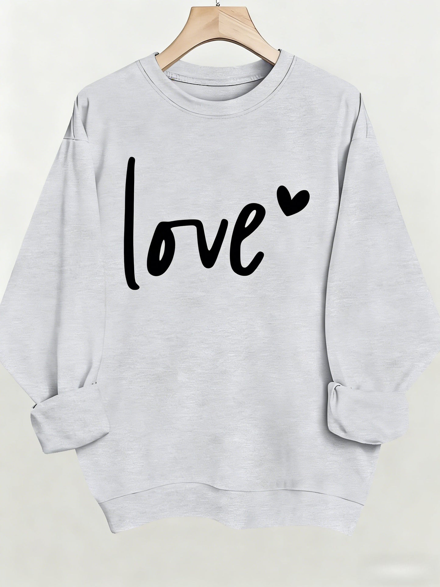 Women's Graphic Crewneck Sweatshirt - Regular Fit Crew Neck – (Red) / Apricot – Red option – view 7