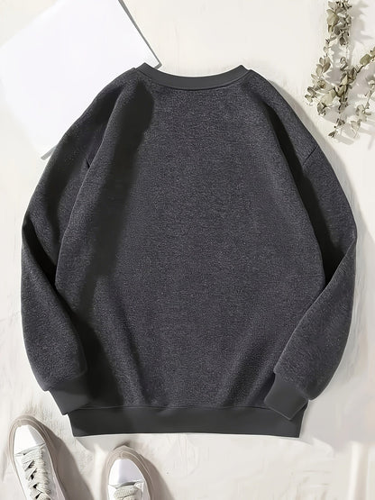 Women's Graphic Crewneck Sweatshirt - Regular Fit Crew Neck – White Graphic Design 64613 detail view