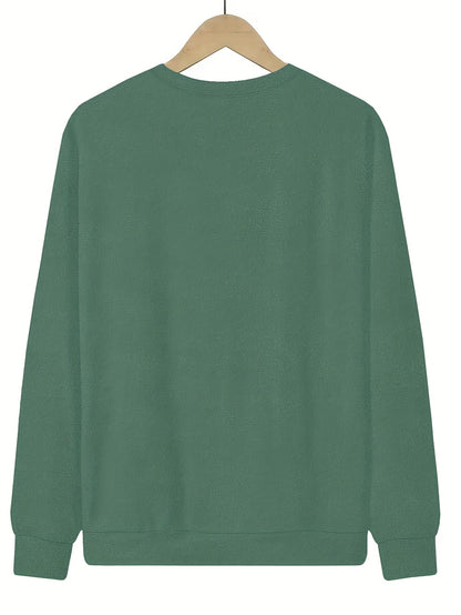 Women's Graphic Crewneck Sweatshirt - Relaxed Fit Crew Neck – Apricot / Grey detail view