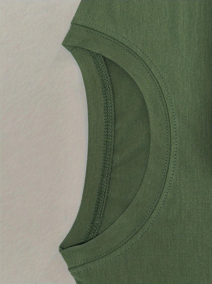 Women's Graphic Crewneck Sweatshirt - Relaxed Fit Crew Neck – Green detail view
