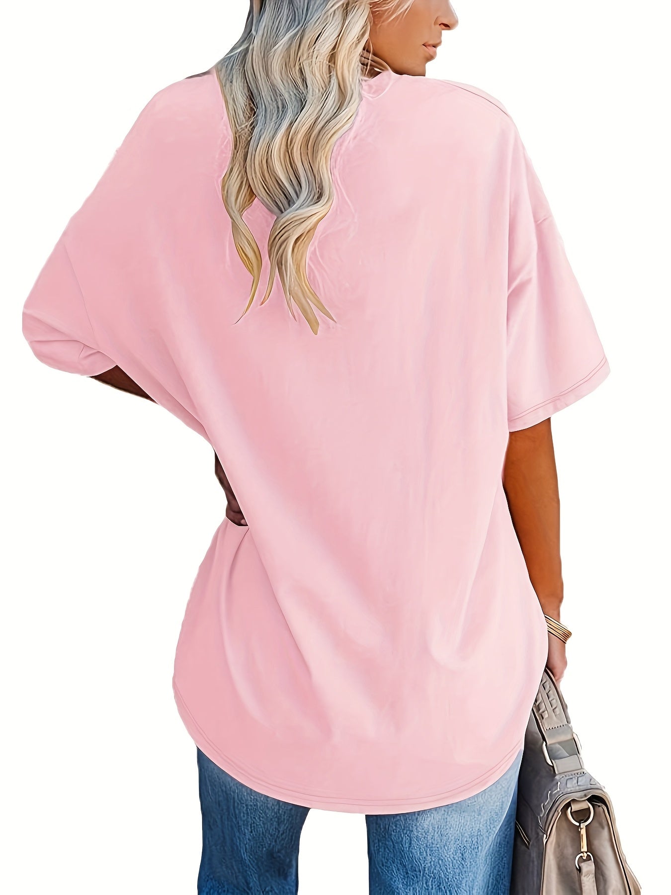 Women's Graphic Print Blouse - Classic Neck Short Sleeve detail view