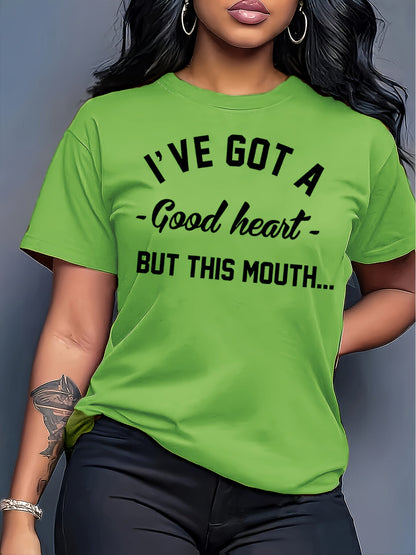 Women's Graphic Print Blouse - Crew Neck – green option – view 3