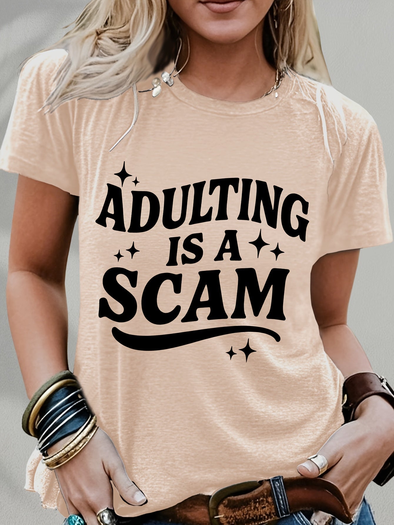 Women's Graphic Print Blouse - Regular Fit – White / Black detail view