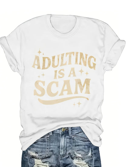 Women's Graphic Print Blouse - Regular Fit – White / Black detail view