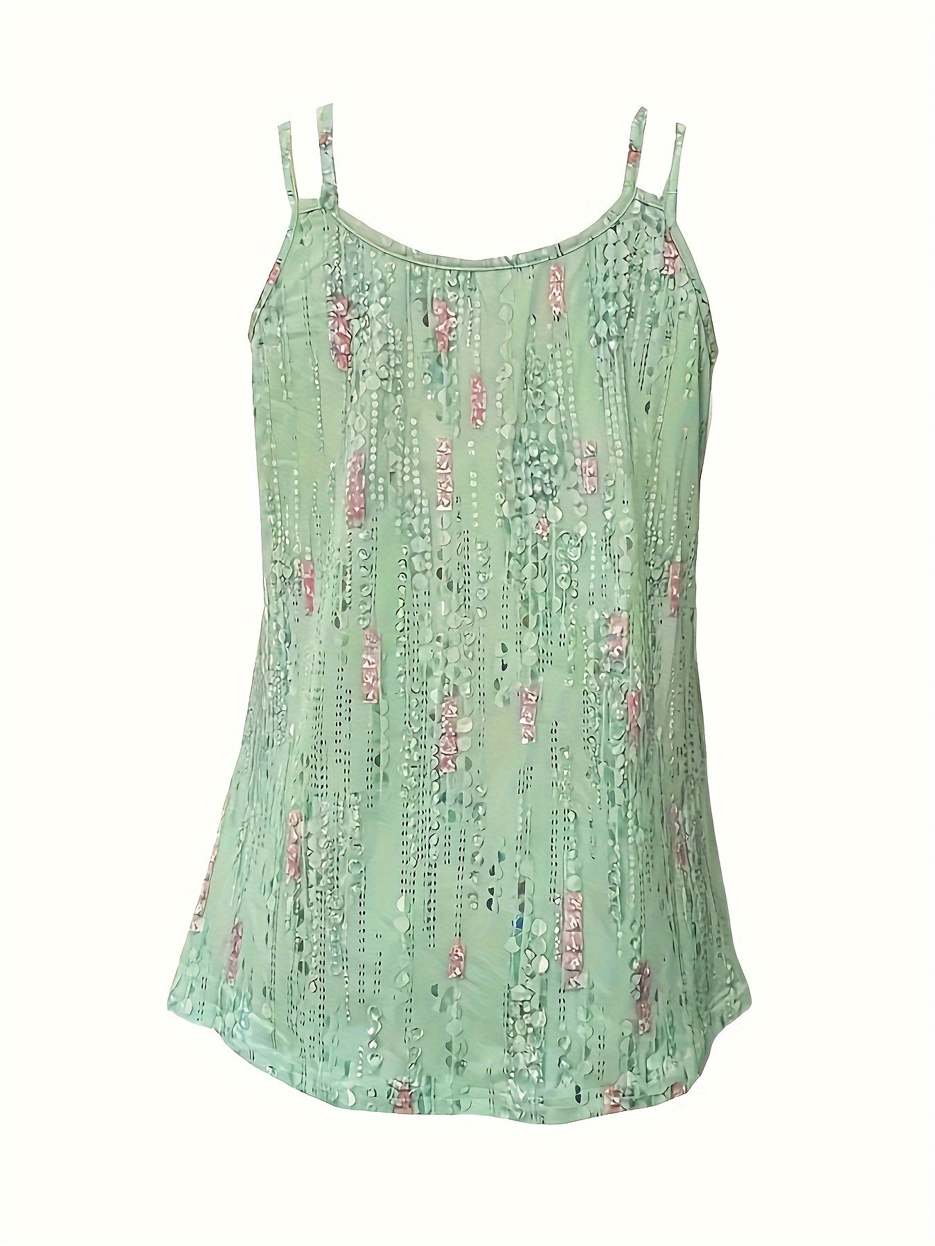 Women's Graphic Print Camisole - Classic Neck Sleeveless detail view