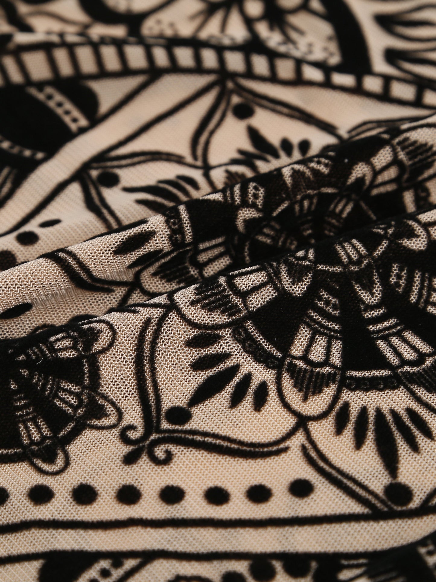 Women's Graphic Print Lingerie Bodysuit - Sleeveless detail view