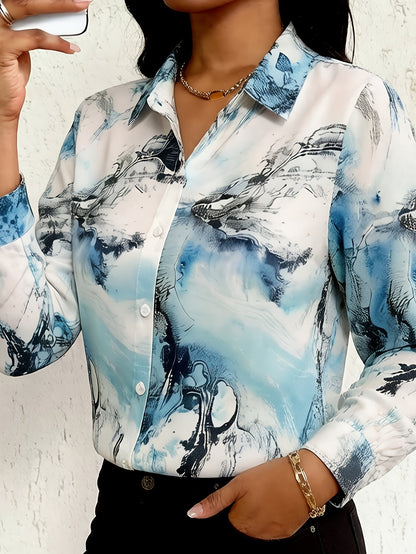 Women's Graphic Print Polo Shirt - Relaxed Fit – main product image