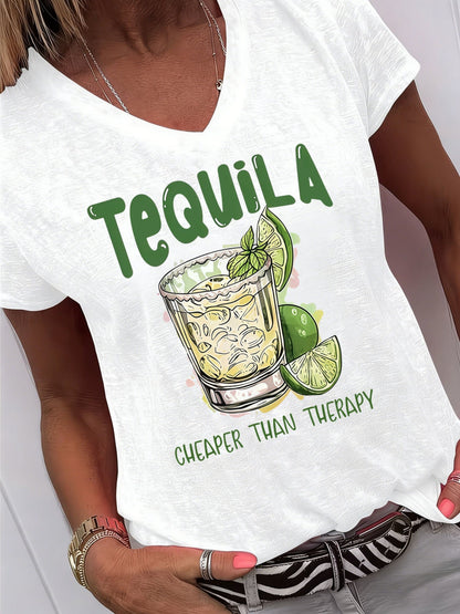 Women's Graphic Print Shirt - Short Sleeve – Sizes S–XXL – Black option – main product image