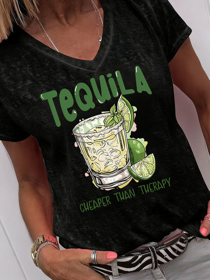 Women's Graphic Print Shirt - Short Sleeve – Sizes S–XXL – Black option – view 6