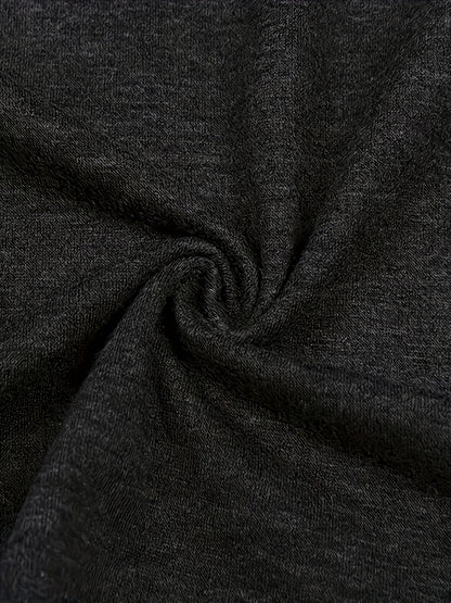 Women's Graphic Print T-Shirt - Crew Neck Short Sleeve – Dark Gray / Black detail view