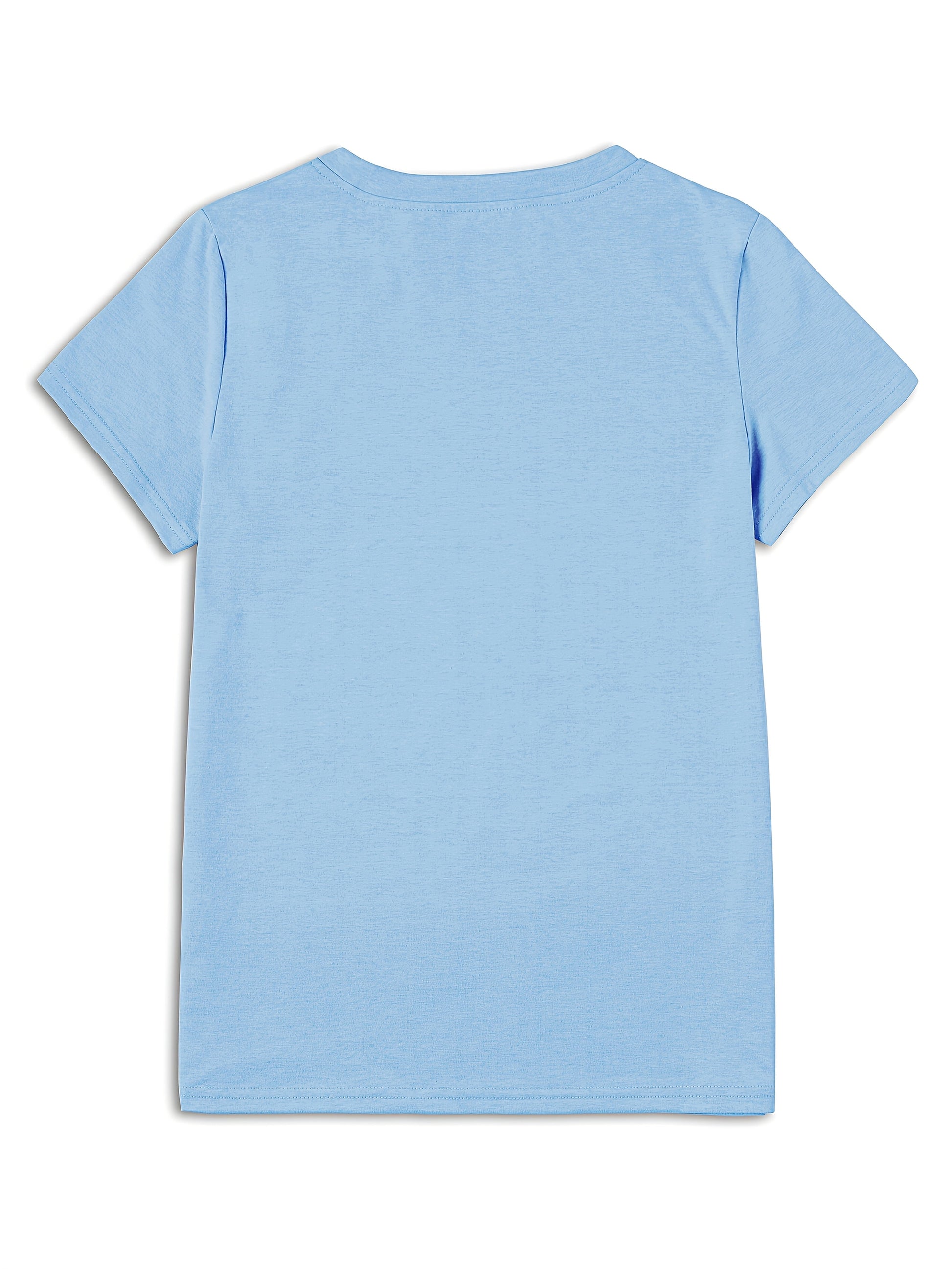 Women's Graphic Print T-Shirt - Crew Neck Short Sleeve Plaid detail view