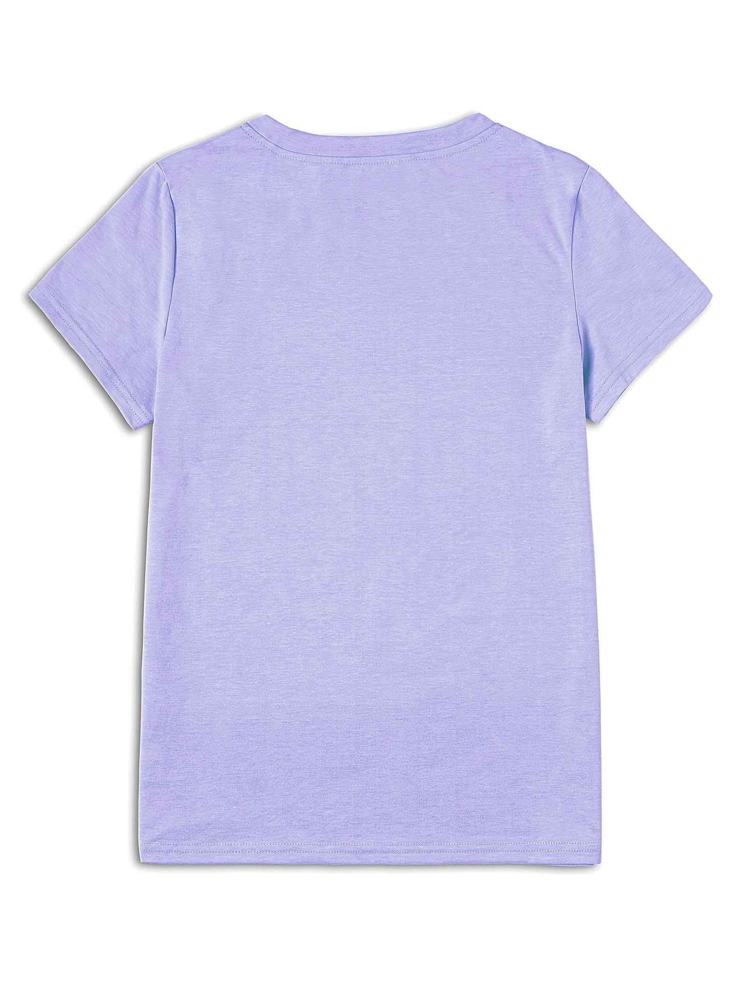 Women's Graphic Print T-Shirt - Crew Neck Short Sleeve Plaid detail view