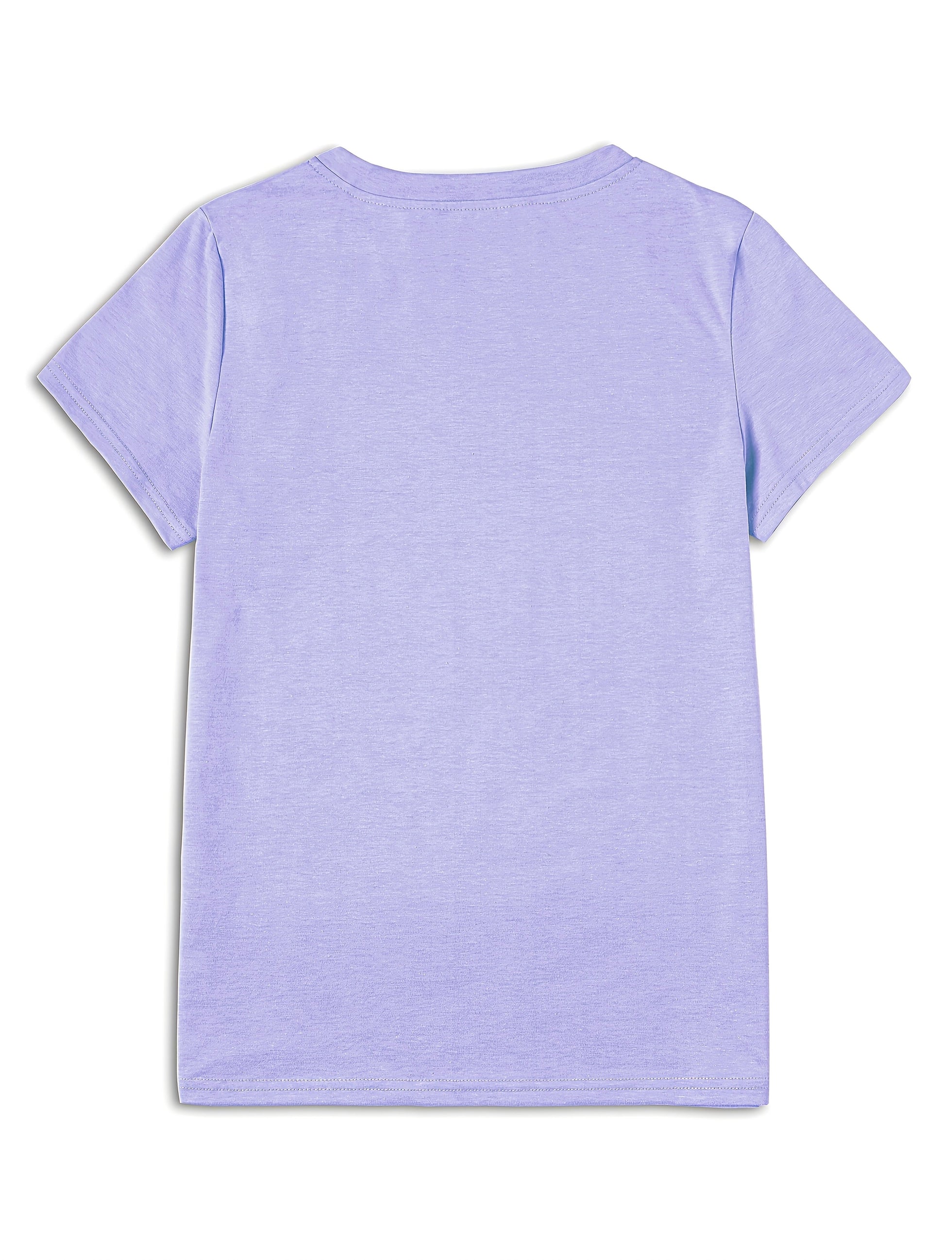 Women's Graphic Print T-Shirt - Crew Neck Short Sleeve Plaid detail view