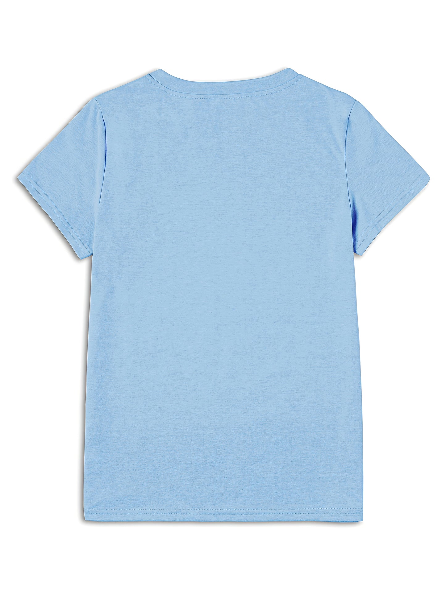Women's Graphic Print T-Shirt - Crew Neck Short Sleeve Plaid detail view
