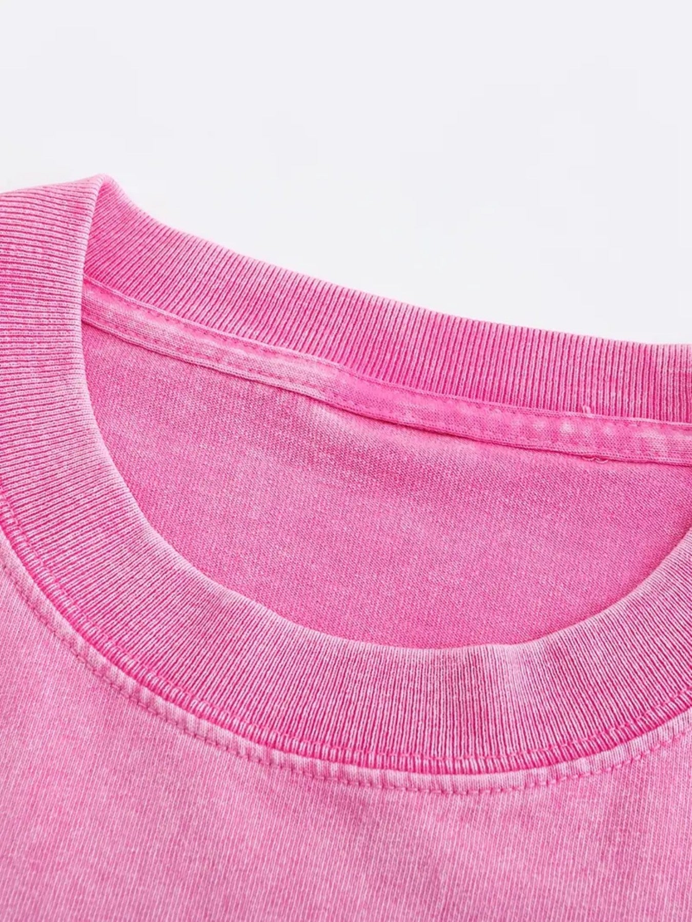 Women's Graphic Print T-Shirt - Crew Neck Short Sleeve Retro Wash detail view