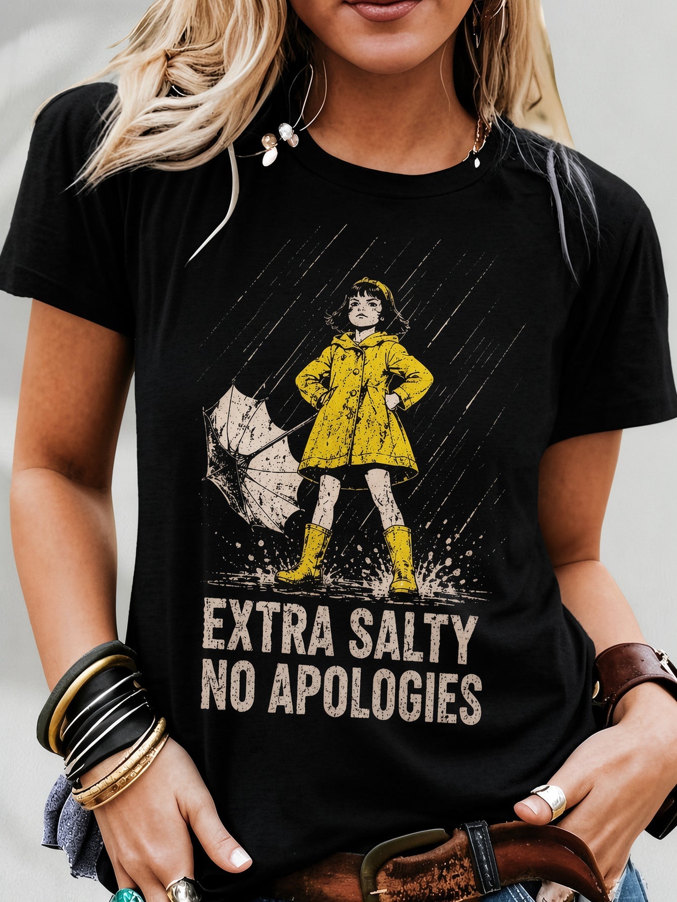 Women's Graphic Print T-Shirt - Regular Fit – 5-Color Selection – Navy option – main product image
