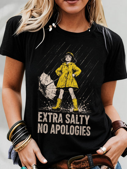 Women's Graphic Print T-Shirt - Regular Fit – 5-Color Selection – Navy option – main product image