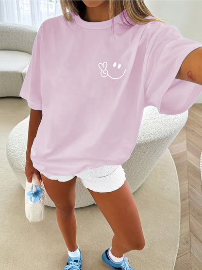 Women's Graphic Print T-Shirt - Regular Fit – 8-Color Selection – Apricot option – view 6
