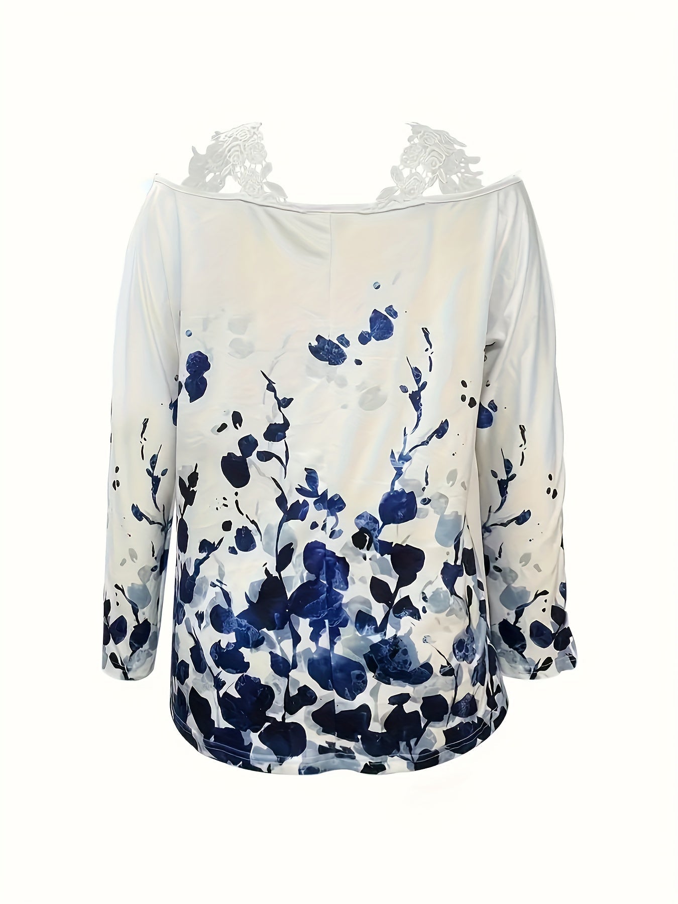 Women's Graphic Print T-Shirt - Regular Fit – Blue detail view