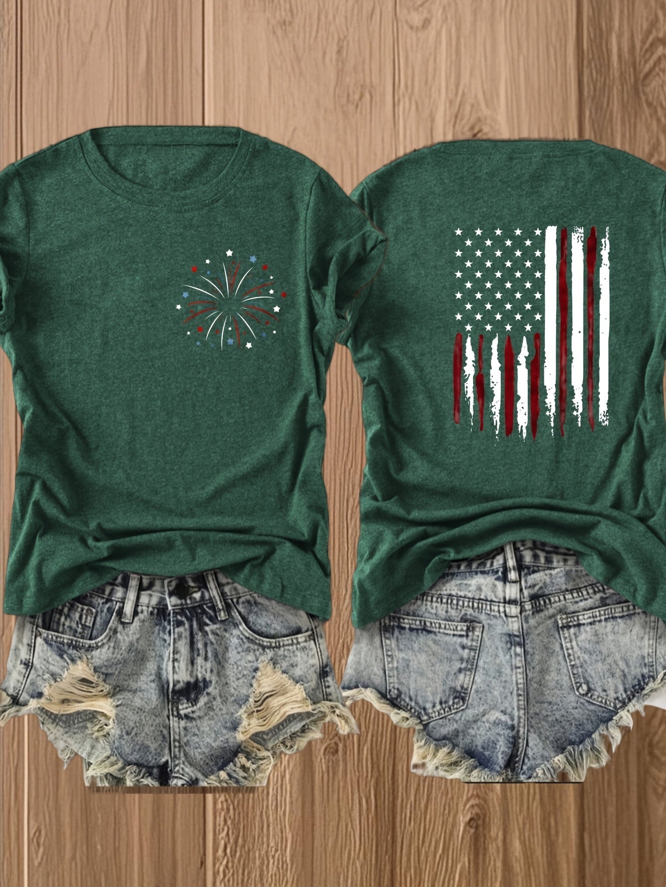 Women's Graphic Print T-Shirt - Regular Fit – Burgundy detail view