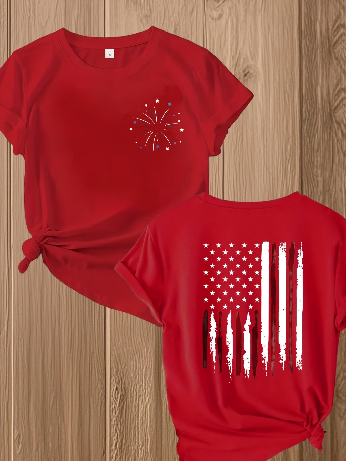Women's Graphic Print T-Shirt - Regular Fit – Burgundy detail view