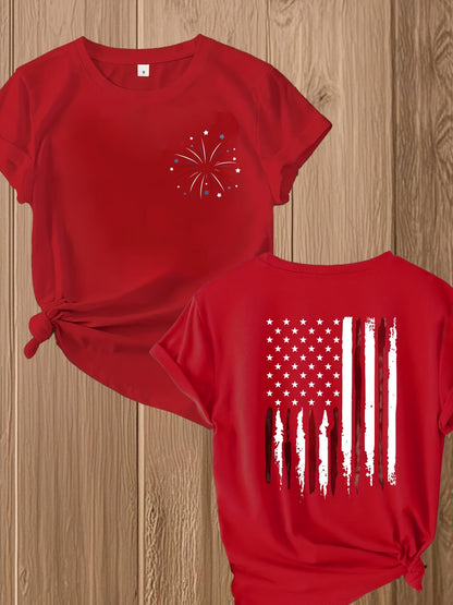 Women's Graphic Print T-Shirt - Regular Fit – Burgundy detail view
