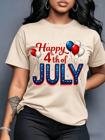 Women's Graphic Print T-Shirt - Relaxed Fit – Sizes 1XL–5XL detail view