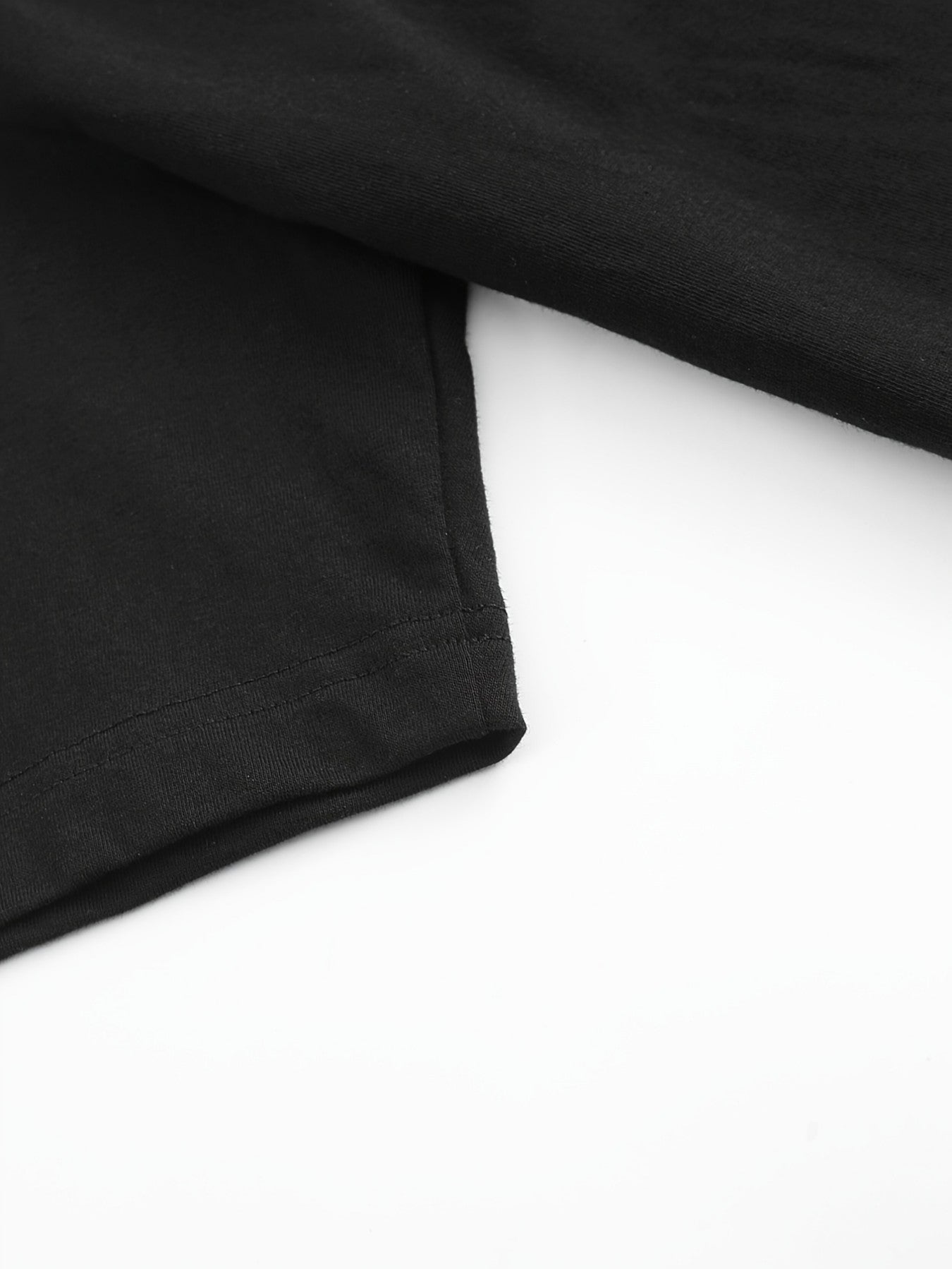Women's Graphic Print T-Shirt - Round Neck Short Sleeve – Black Graphic Design 15813 detail view