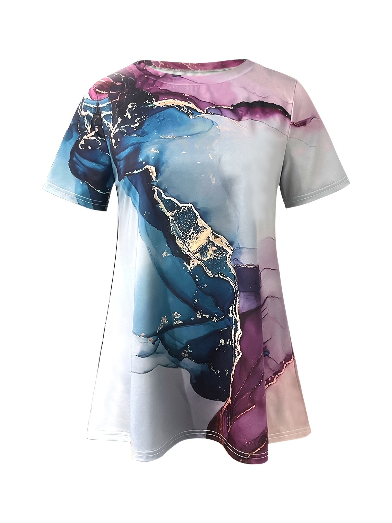 Women's Graphic Print T-Shirt - Round Neck Short Sleeve – Graphic Design 64933 detail view