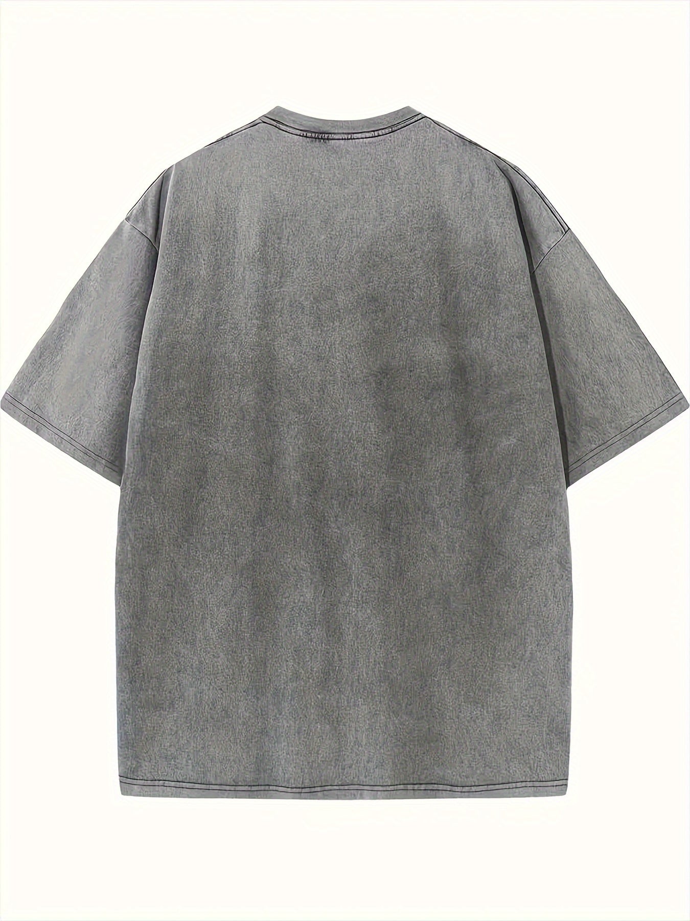 Women's Graphic Print T-Shirt - Round Neck Short Sleeve – Light Gray 2 / Black detail view