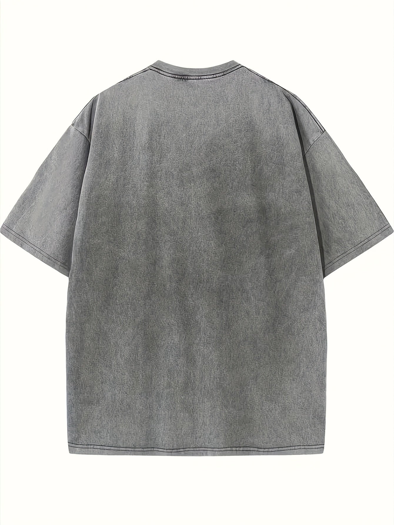 Women's Graphic Print T-Shirt - Round Neck Short Sleeve – Light Gray 2 / Black detail view