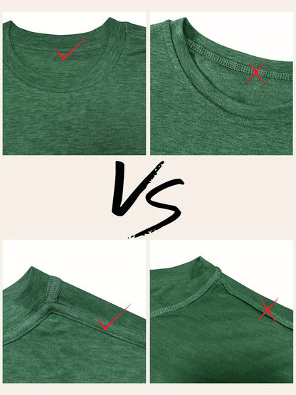 Women's Graphic Print T-Shirt - Round Neck Short Sleeve – Olive / Grey – view 11