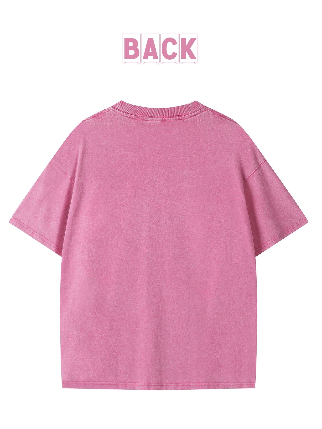 Women's Graphic Print T-Shirt - Round Neck Short Sleeve – Pink detail view