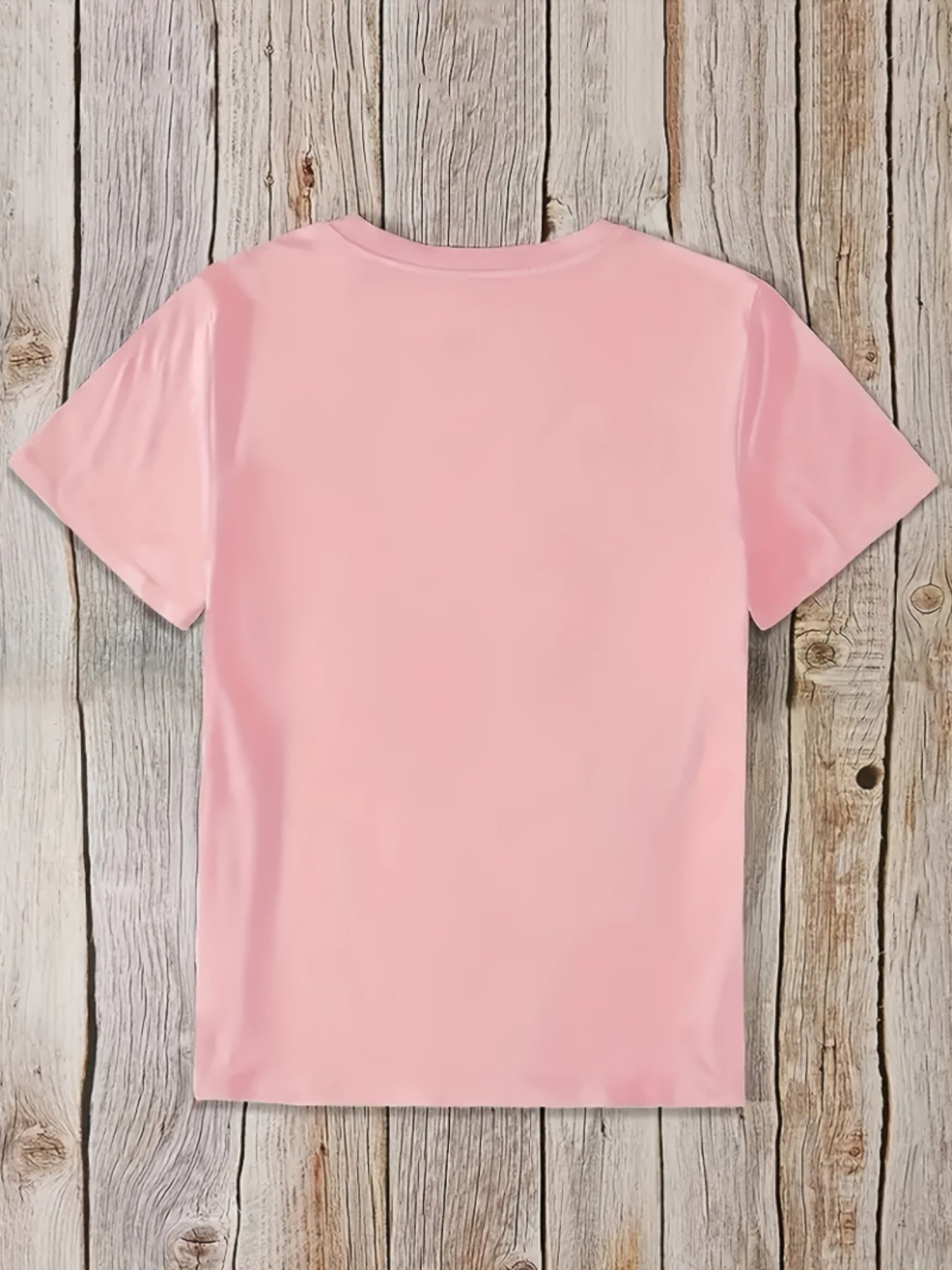 Women's Graphic Print T-Shirt - Round Neck Short Sleeve – Sky Blue / White detail view