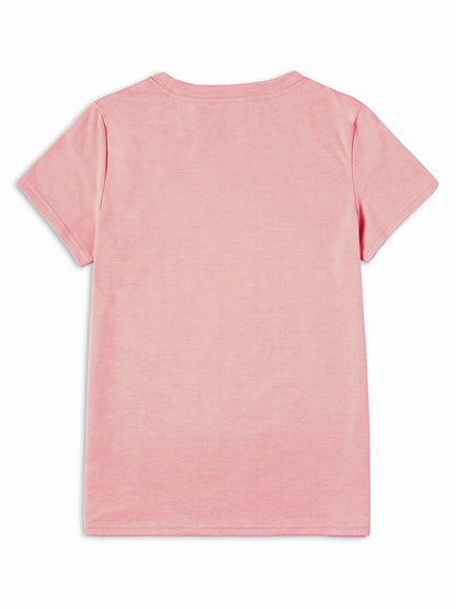 Women's Graphic Print T-Shirt - Round Neck Short Sleeve – White 1 / White detail view