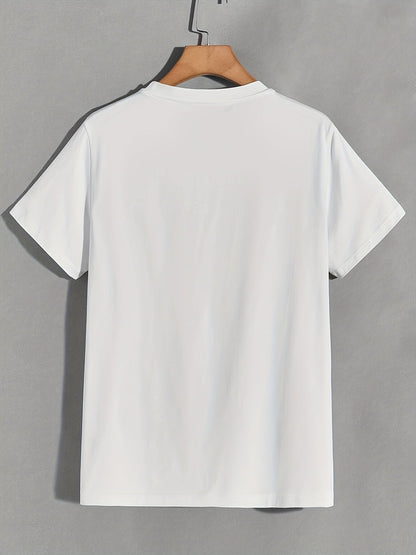 Women's Graphic Print T-Shirt - Round Neck Short Sleeve – White Graphic Design 12837 detail view
