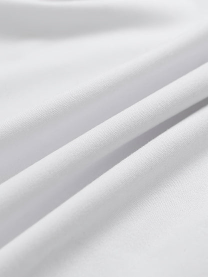 Women's Graphic Print T-Shirt - Round Neck Short Sleeve – White Graphic Design 99877 detail view