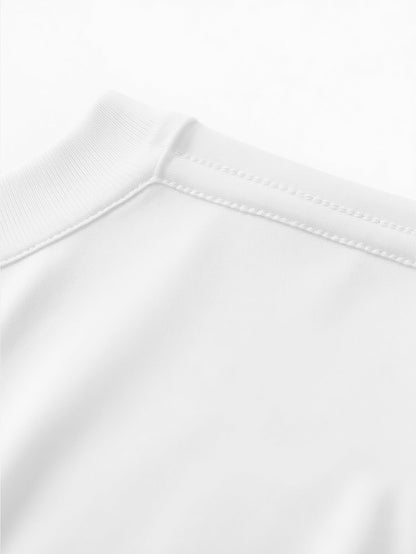 Women's Graphic Print T-Shirt - Round Neck Short Sleeve – White Graphic Design 36997 detail view