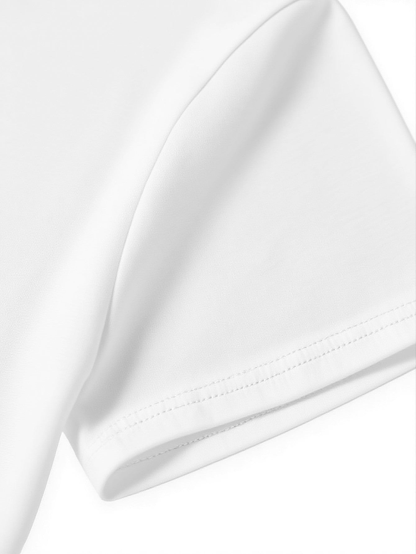 Women's Graphic Print T-Shirt - Round Neck Short Sleeve – White Graphic Design 36997 detail view