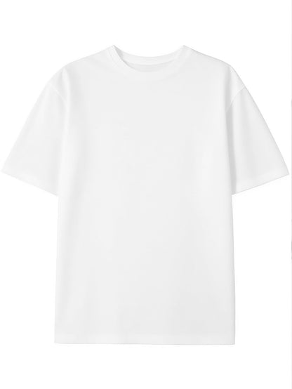 Women's Graphic Print T-Shirt - Round Neck Short Sleeve – White Graphic Design 36997 detail view