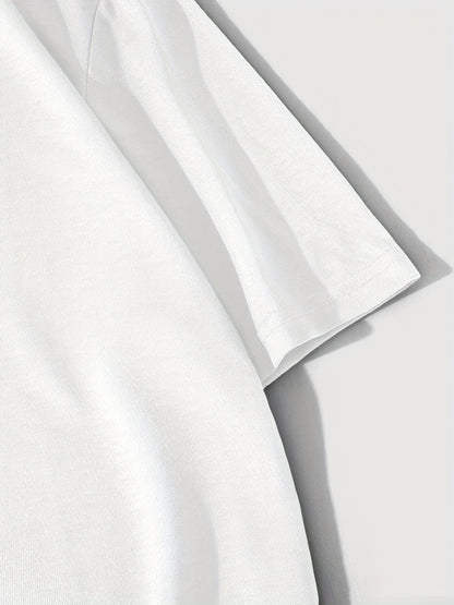 Women's Graphic Print T-Shirt - Round Neck Short Sleeve – White Graphic Design 99013 detail view