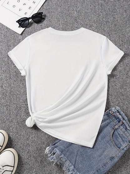 Women's Graphic Print T-Shirt - Short Sleeve – Sizes 1XL–5XL detail view