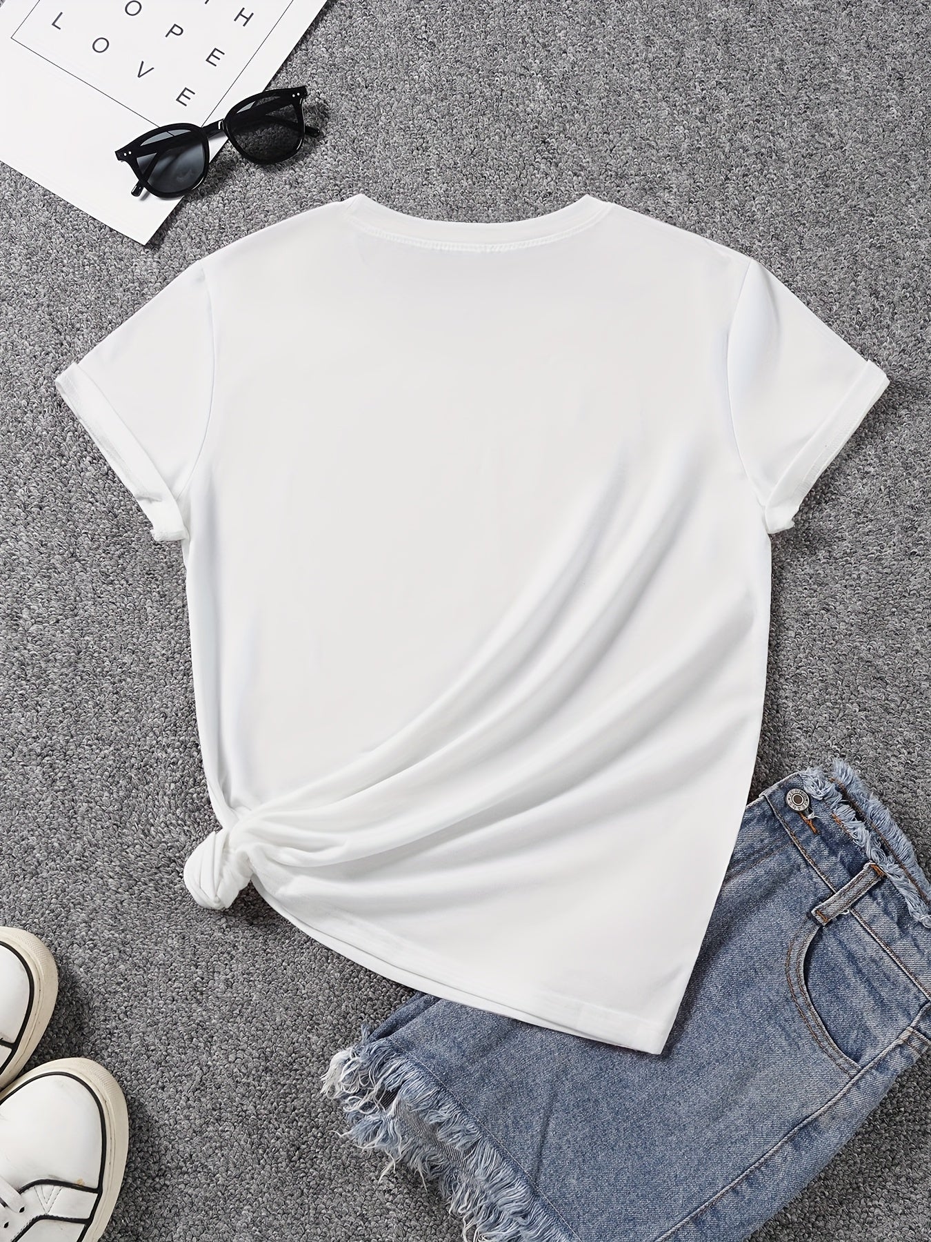 Women's Graphic Print T-Shirt - Short Sleeve – Sizes 1XL–5XL detail view