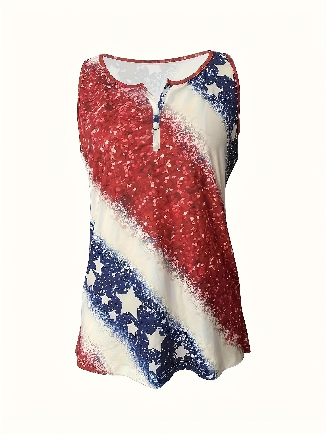 Women's Graphic Print Tank Top - Crew Neck Sleeveless – Relaxed fit / 5-Variant Selection detail view