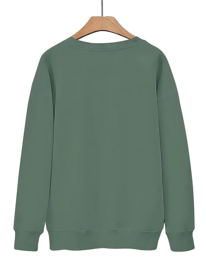 Women's Graphic Sweater - Relaxed Fit Crew Neck detail view