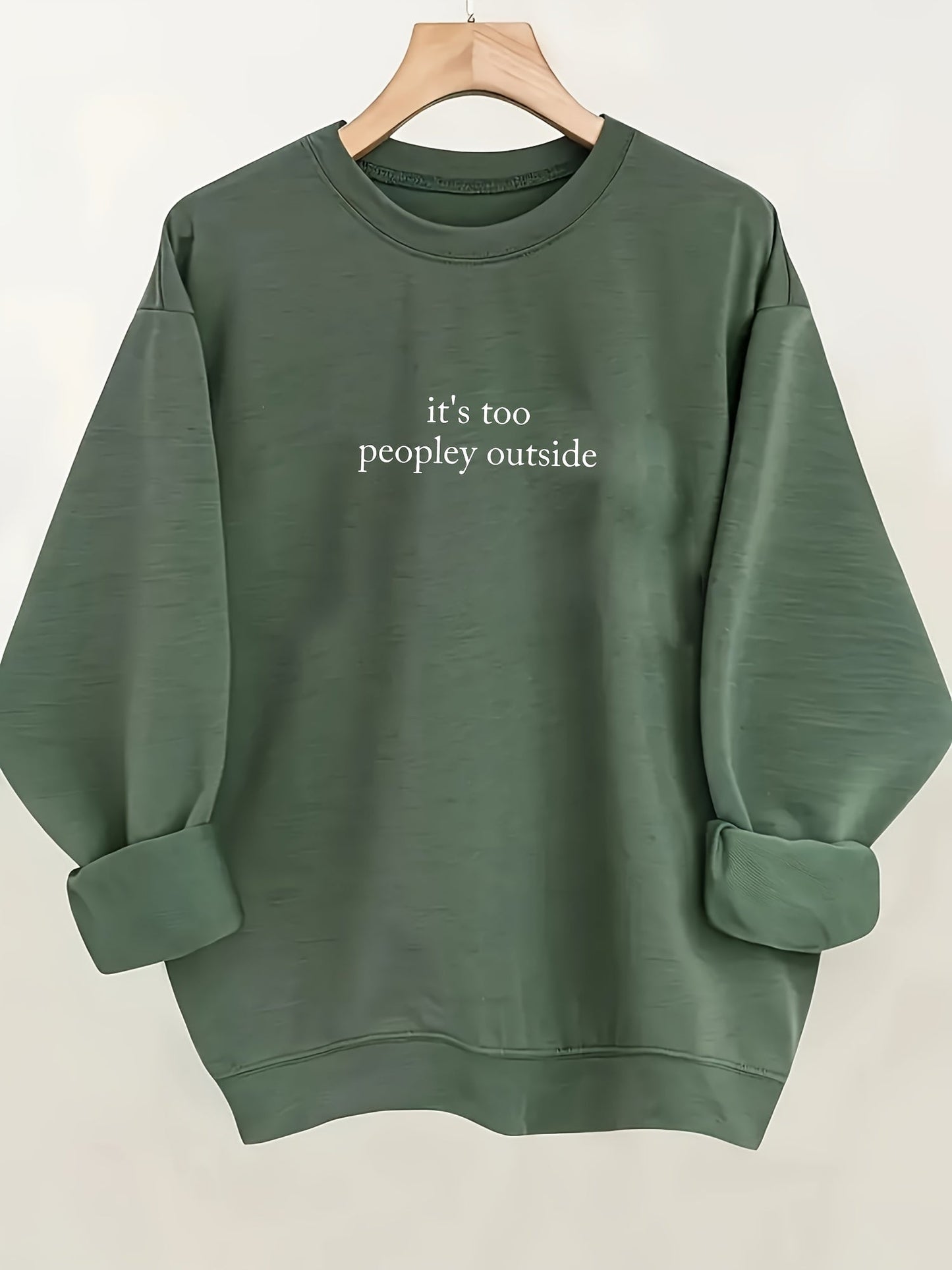 Women's Graphic Sweatshirt - Classic Neck Long Sleeve detail view
