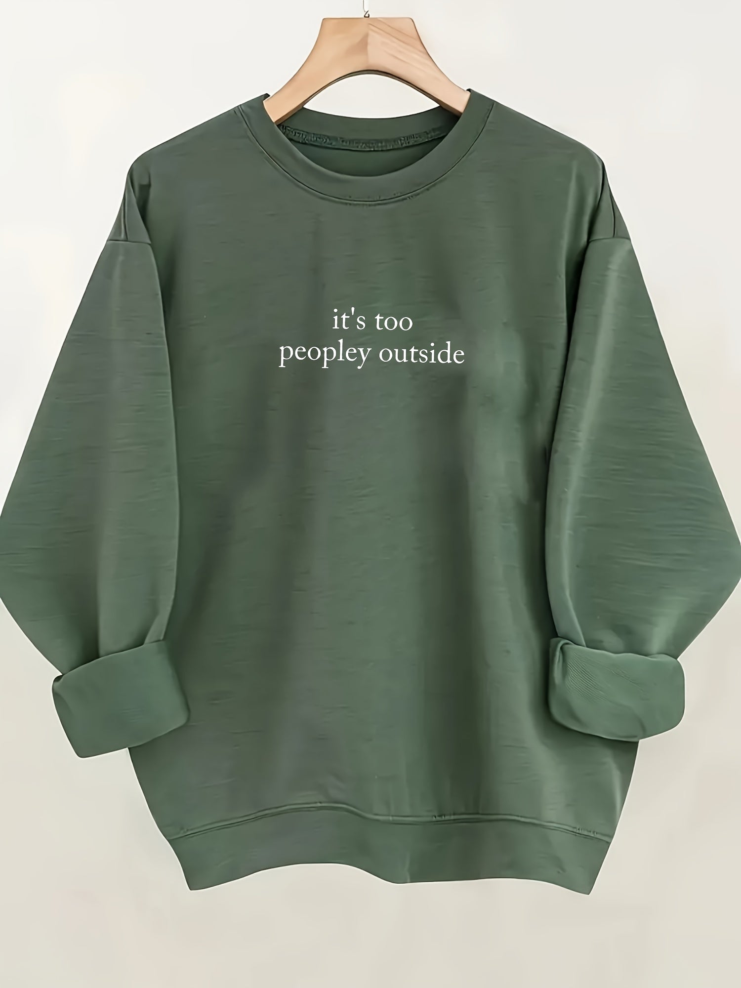 Women's Graphic Sweatshirt - Classic Neck Long Sleeve detail view