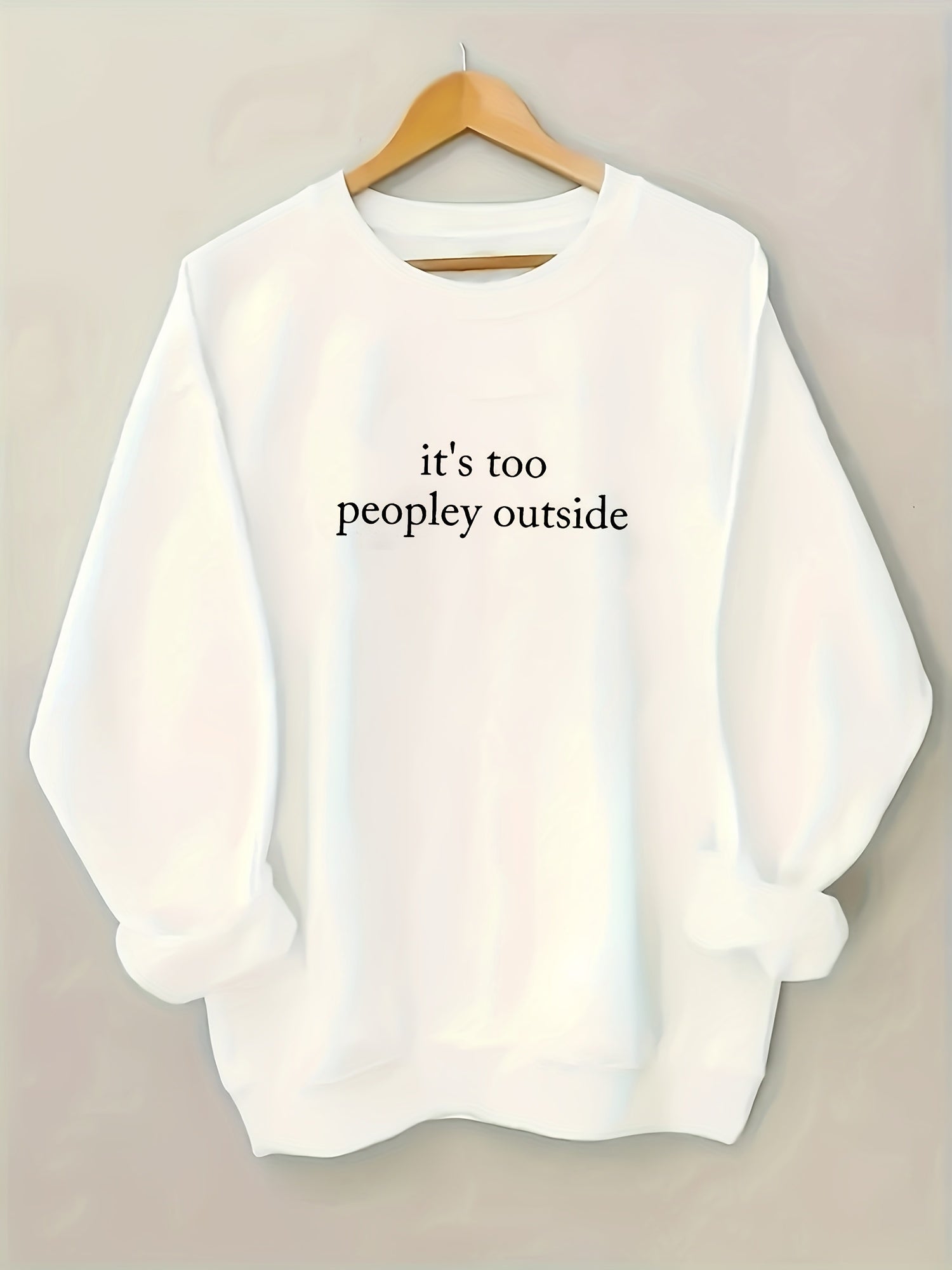 Women's Graphic Sweatshirt - Classic Neck Long Sleeve detail view